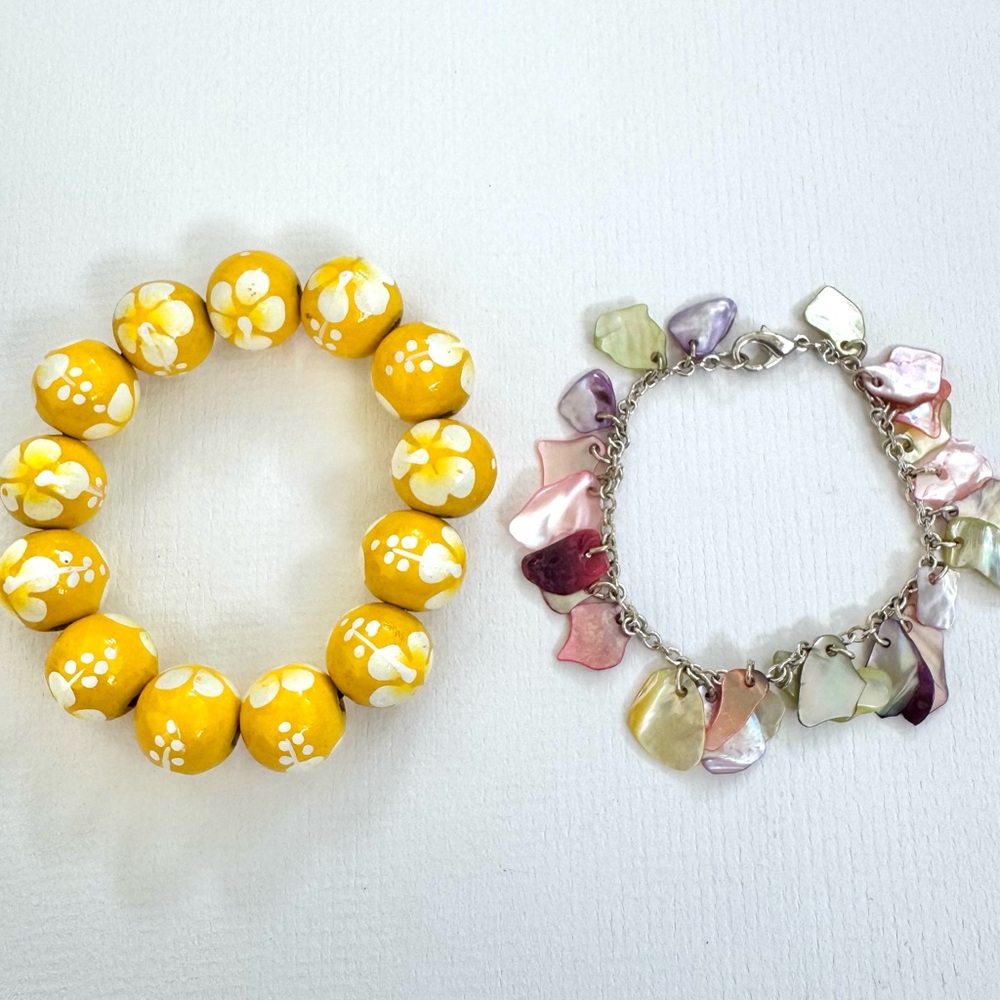 Hawaii Bracelet Set. Handmade and purchased in a tiny store in Hawaii.